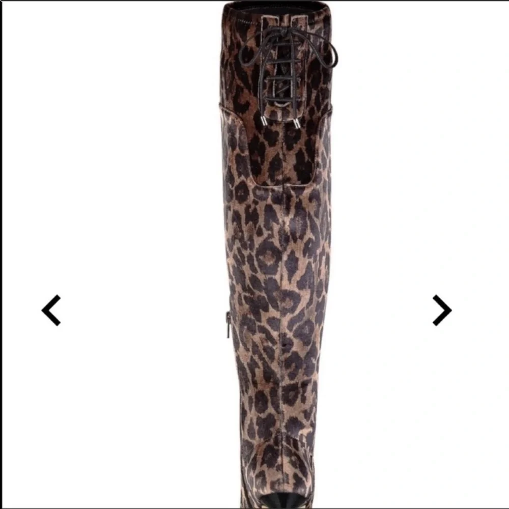 VALERINE OVER-THE-KNEE LEOPARD-PRINT BOOTS